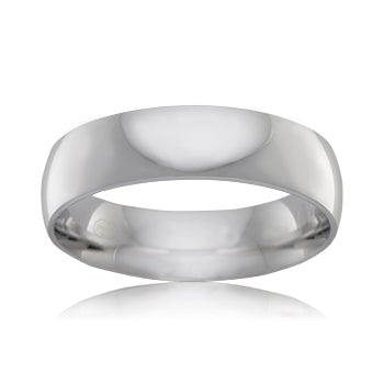 9Ct White Gold Comfort Wedder Wedding Ring Size N 1.5 3Mm Wide