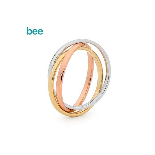 Discover the timeless elegance of our Women's 3 Tone Russian Wedding Ring. This iconic design features three interlocking bands, each crafted from precious gold and holding deep meaning.