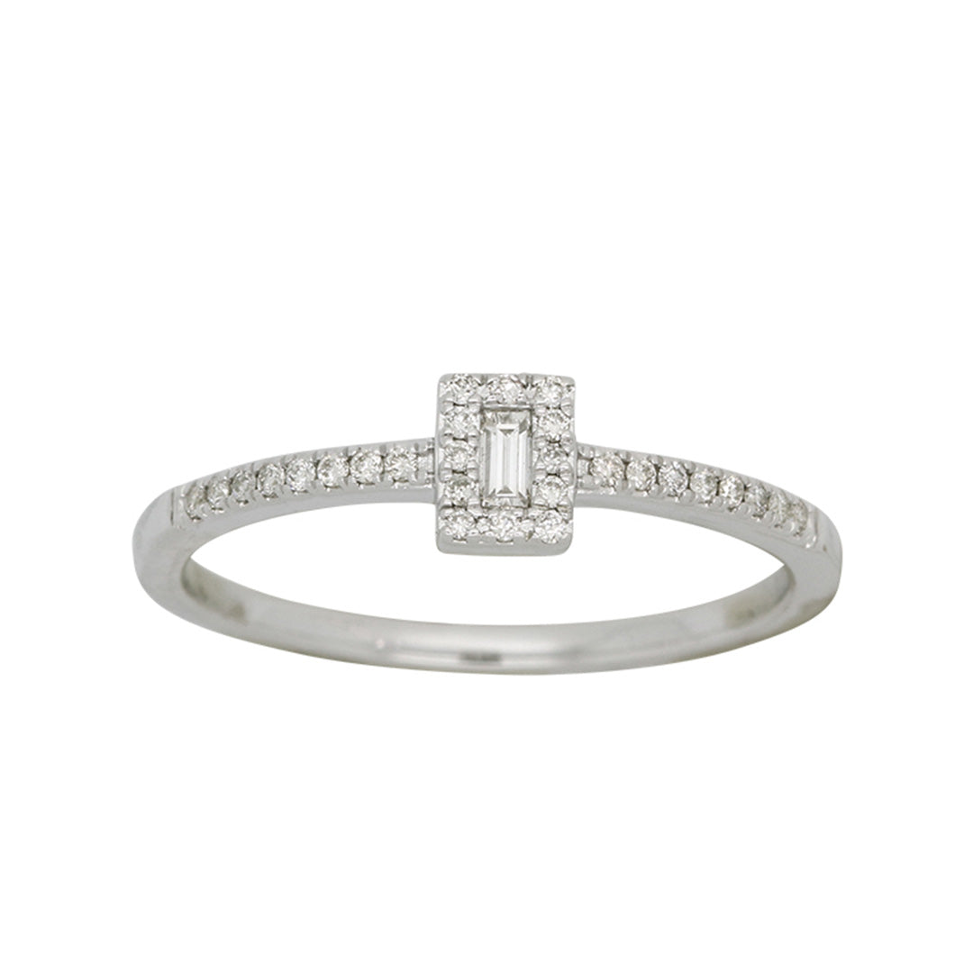 Ladies Dazzling 9Ct White Gold Diamond Cluster Ring With Sparkling Shoulders