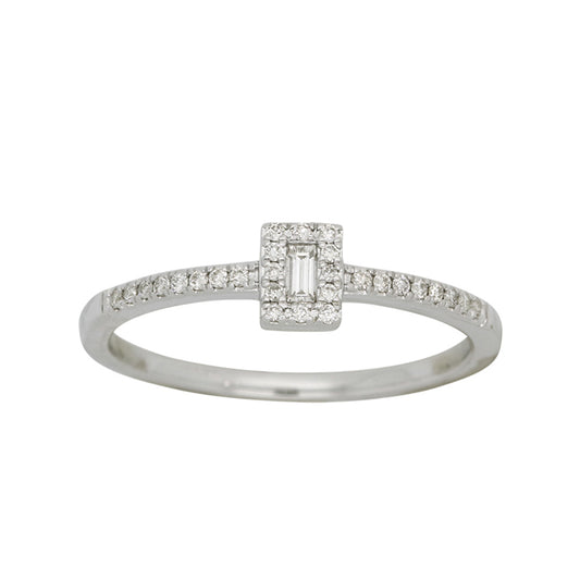 Ladies Dazzling 9Ct White Gold Diamond Cluster Ring With Sparkling Shoulders