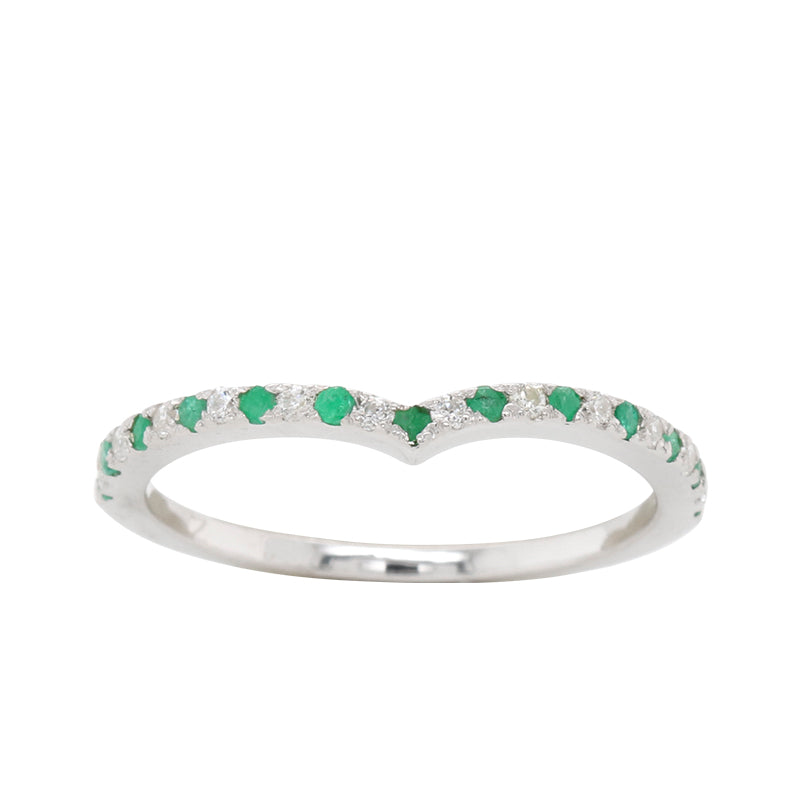 9Ct White Gold Stacker Band Or Can Be Worn On It's Own