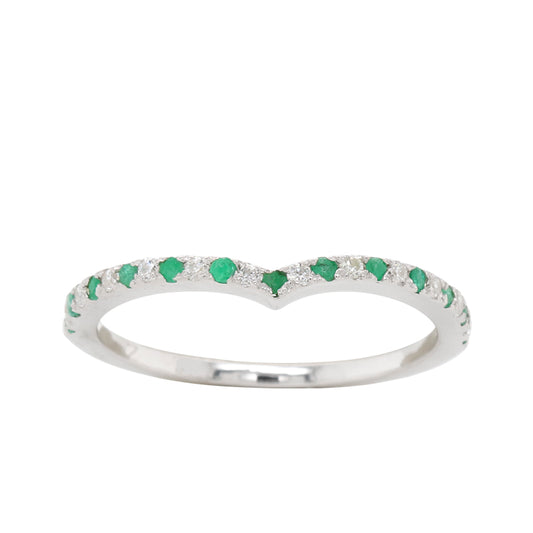 9Ct White Gold Stacker Band Or Can Be Worn On It's Own