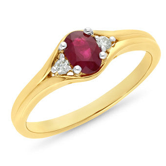 Womens dress dress ru oval 9 carat yellow gold b/tn polished jwl-ringruby,gem-ruby,jwl-ringgold rings ring