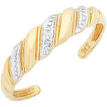 9ct yellow gold diamond toe ring is a stylish and delicate piece of jewellery