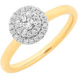 Stunning ladies halo set diamond ring