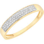9Ct Yellow Gold 0.15Ct Diamond Ring Size O