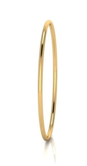 Ladies 9Ct Yellow Gold Solid 65Mm Bangle Weighing 11.2 Grms