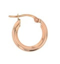 Womens hoop hoop 9 carat rose gold rsg polished jwl-eargold earrings