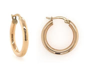 9K Yellow Gold Hoops (3Mm Thick/15Mm Inner Dia)