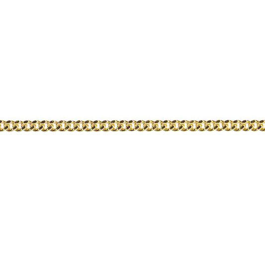 9Ct Yellow Diamond Cut Curb Chain