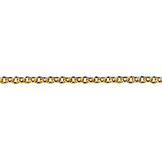 9Ct Yellow Gold Cable Chain 45Cm