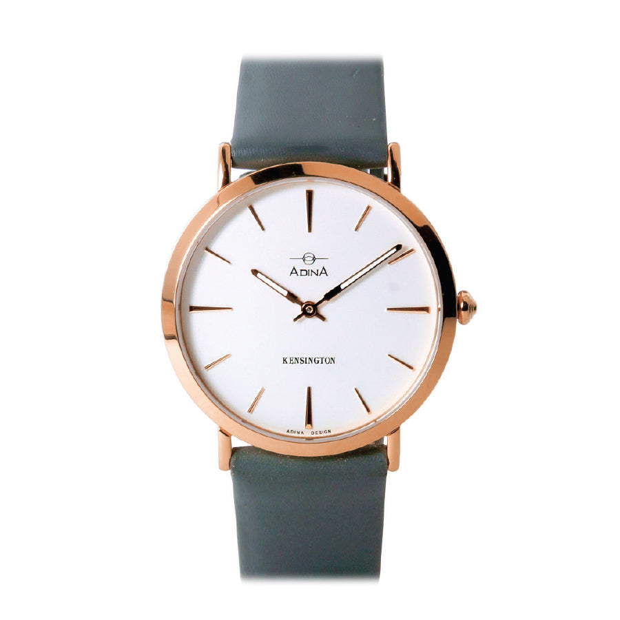 Adina Rose Unisex Kensington White Dial Pink Strap