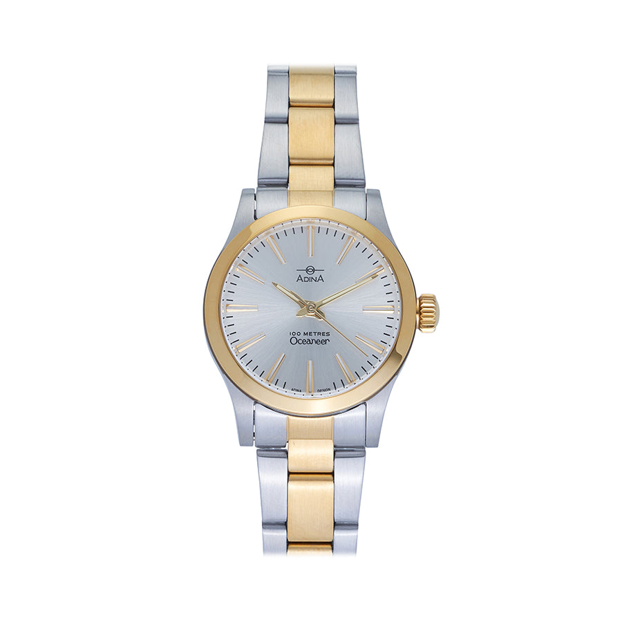 LDS OCEANEER T/TONE WHITE INDEX B/LET MINERAL GLASS