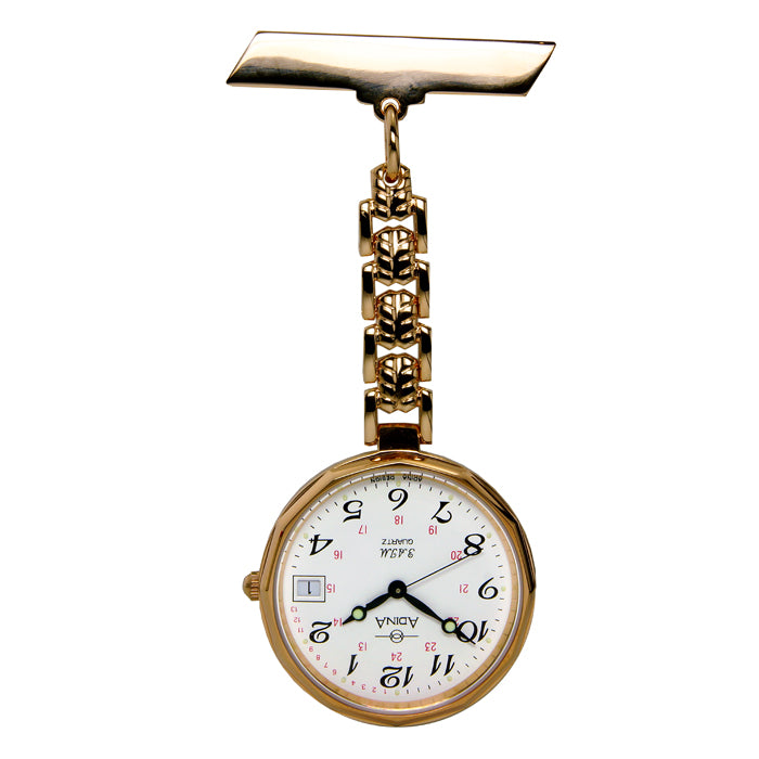 Ladies Nurses Watch Rose Gold In Colour Full Figure And Date