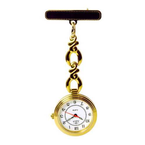 Ladies Quartz Nurses Gold Ion Plated Easy To Read Watch