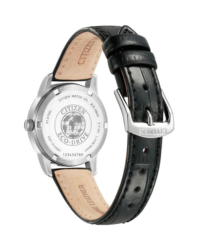 Citizen Ladies Eco Drive Leather Strap Water Resistant To 100M