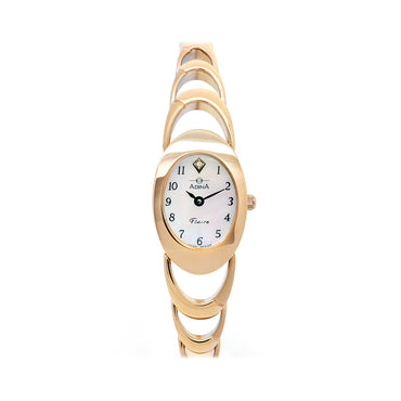Ladies Kensington Rose Stainless Steel Mother Of Pearl Face Full Figure 30M Watch With Lab Grown Diamond Set In The Face