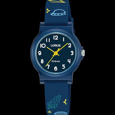 Childrens Quartz Blue Face Blue Strap 100M Water Resistant And 2 Year Warranty.