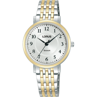 Ladies 2 Tone Full Figured 100M Water Resistant Watch