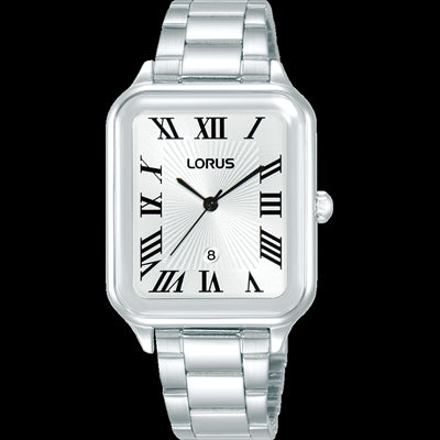 Ladies Stainless Steel Roman Numeral Date Water Resistant 30Mm
