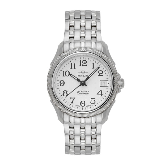 Ladies Oceaneer 31Mm Stainless Steel White Face Full Fig Blet