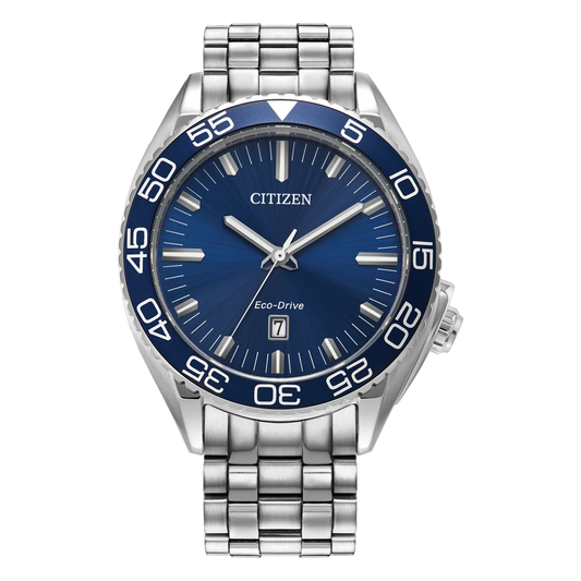 Gents Citizen Eco Drive Stainless Steel 100M Water Resistant