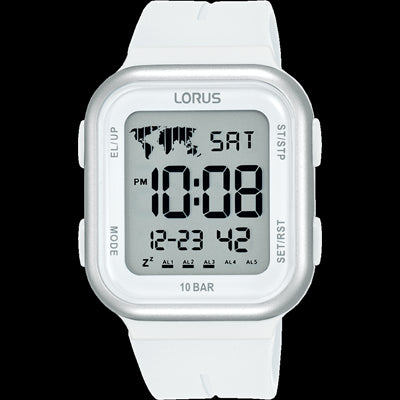 Mens 100M Stainless Steel And Plastic Sports Watch Digital