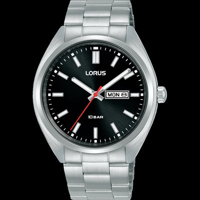 Mens Stainless Steel Watch With Day Date