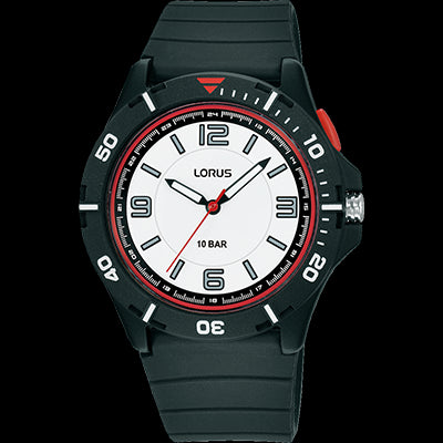 Mens Sports 100M Water Resistant Silcon Band White Face Stainless Steel And Silicone Case