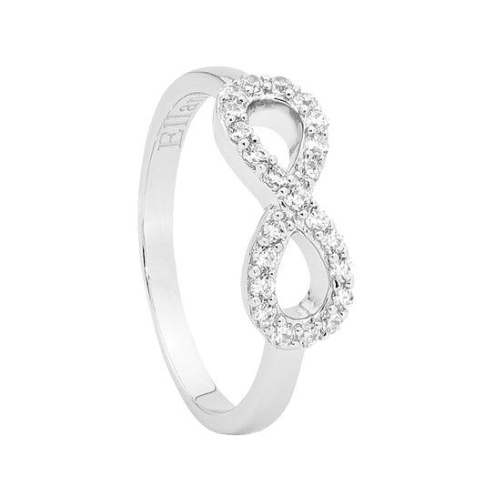 SS WH CZ Infinity Ring -9