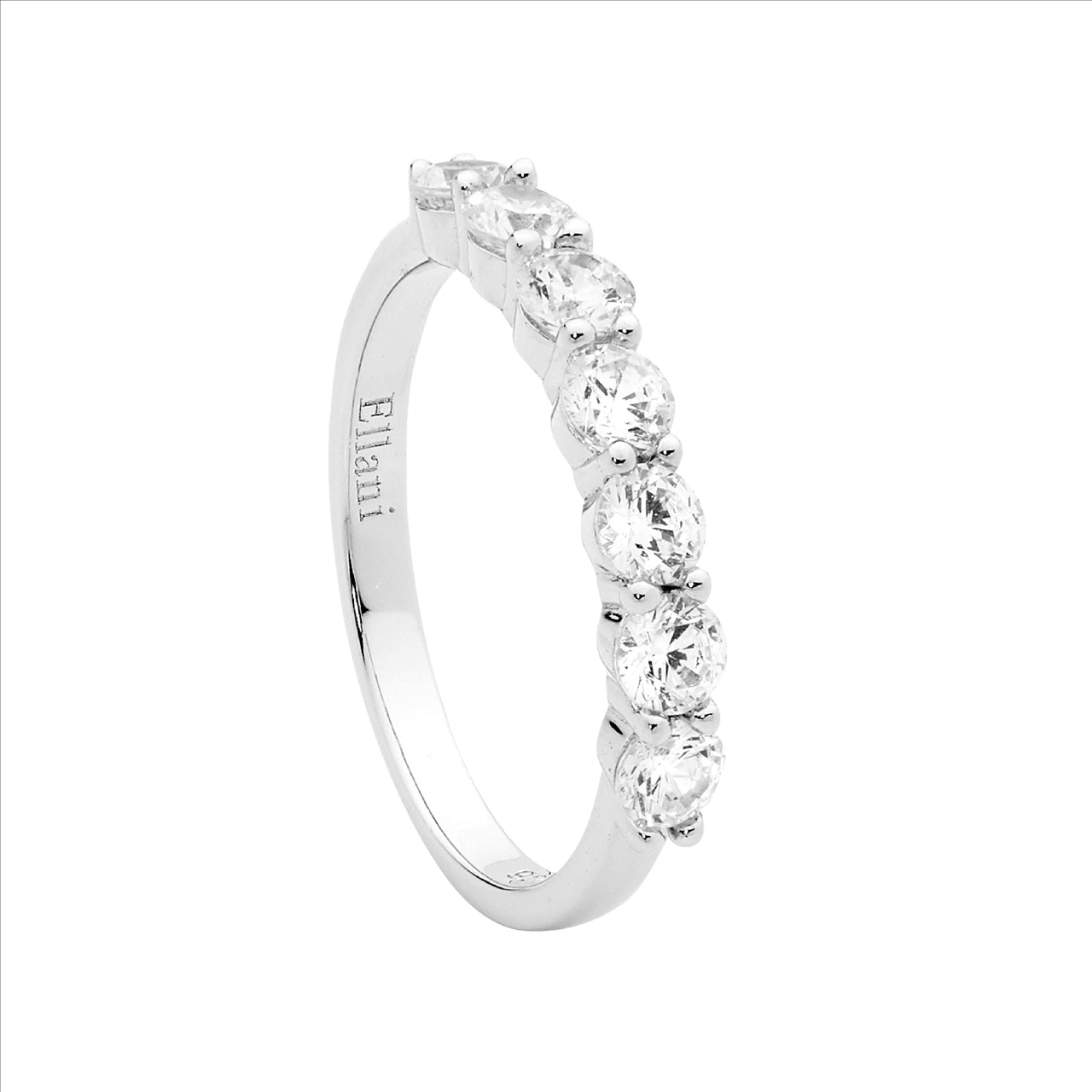 Sterling silver 7 x 3.5mm wh cubic zirconia ring - rrp $99 - s8