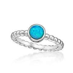 Elegant Synthetic Opal Ring