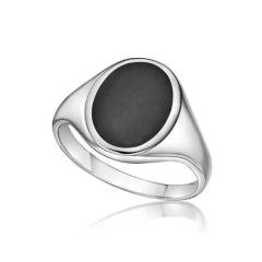 Sterling Silver Gents Onyx Ring