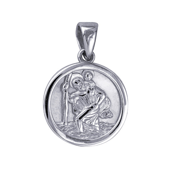 Sterling Silver Round St Christopher