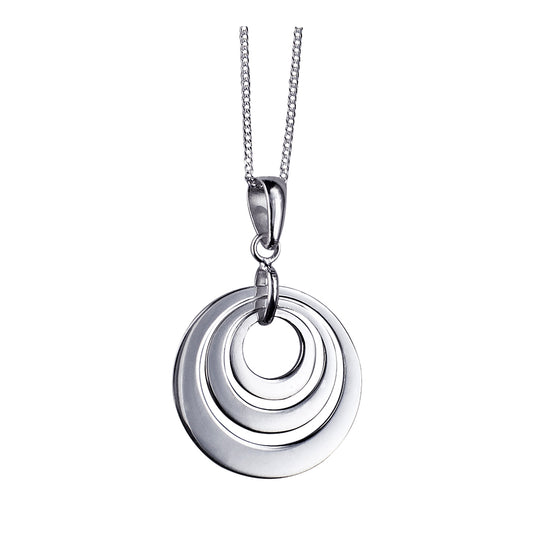 Sterling silver triple disc pendant and chain