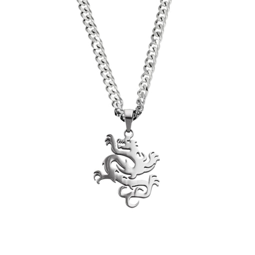 Blaze Stainless Steel Dragon Necklace