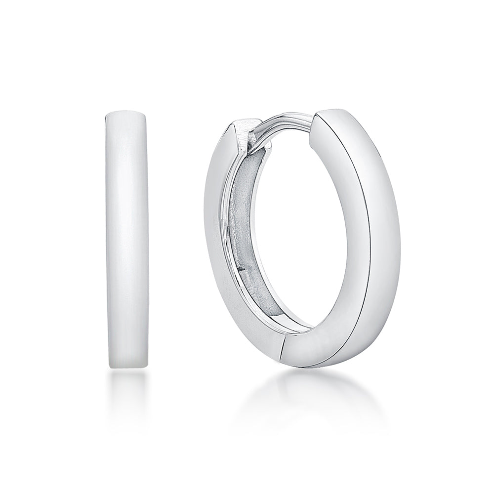 Sterling Silver Huggie Earrings 2.5X15mm