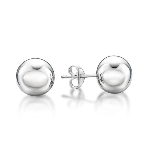 Sterling Silver 5Mm Sold Ball Studs