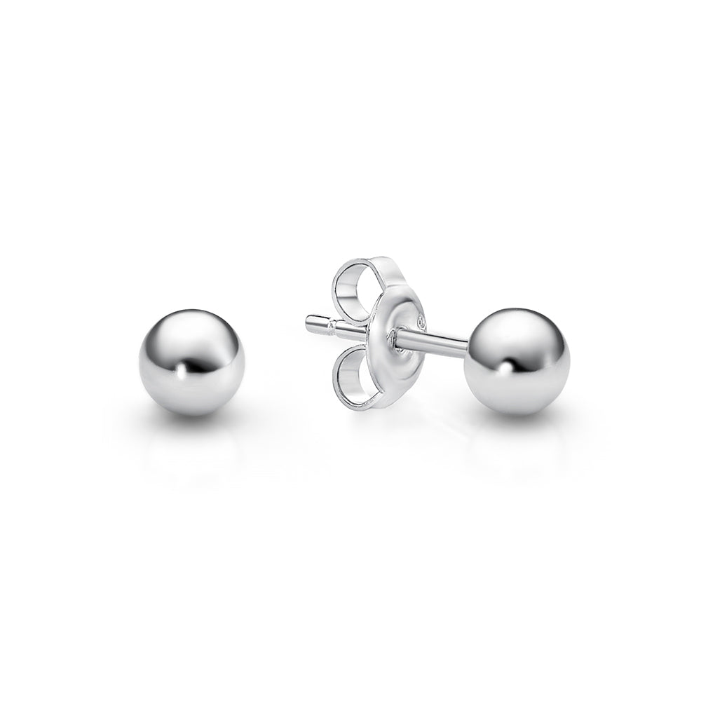 Sterling Silver Round 3Mm Ball Stud