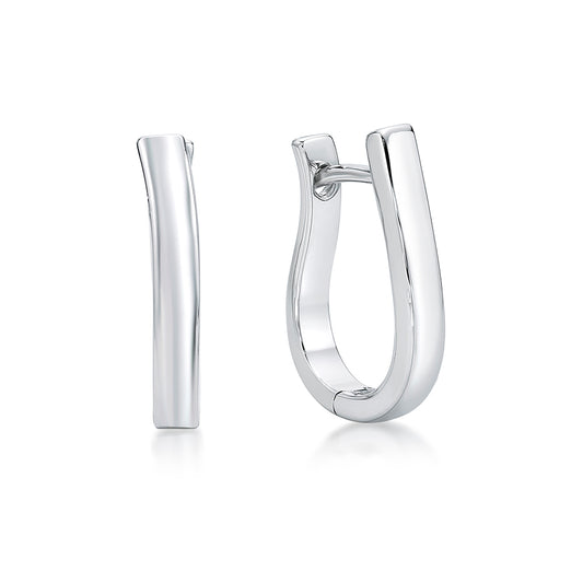 Sterling Silver Horse Shoe Shaped Huggies