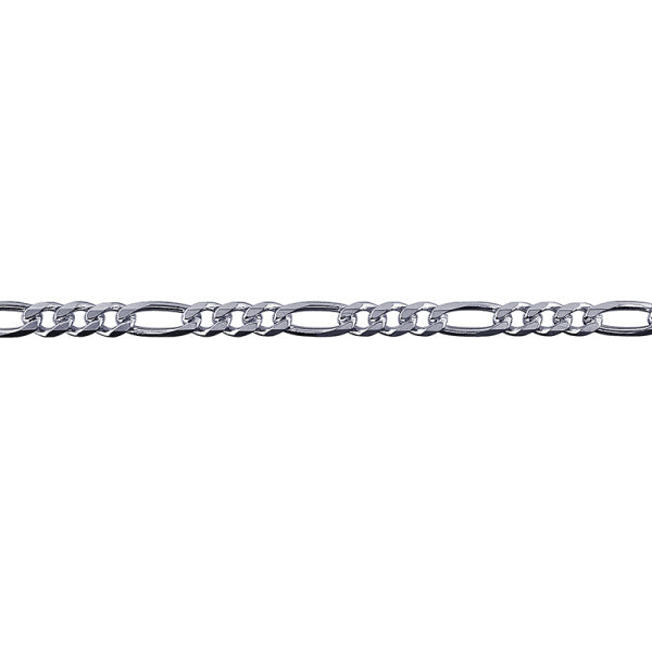 Ss Bevelled Diam Cut Figaro Chain