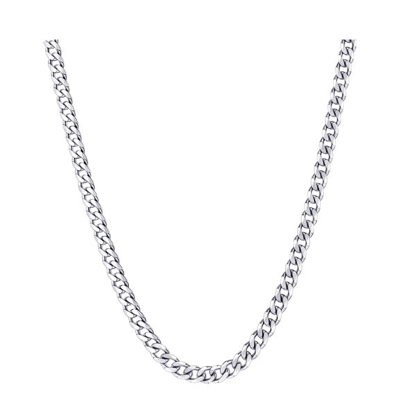 Sterling Silver Diamond Cut Curb 55Cm