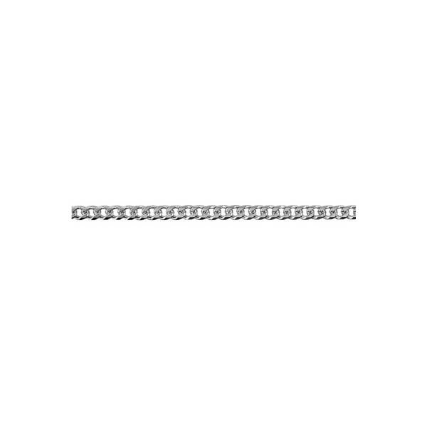 Sterling Silver Bevelled Diamond Cut Curb Chain 60Cm