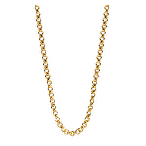 Sterling Silver Triple Hgp Round Belcher Chain