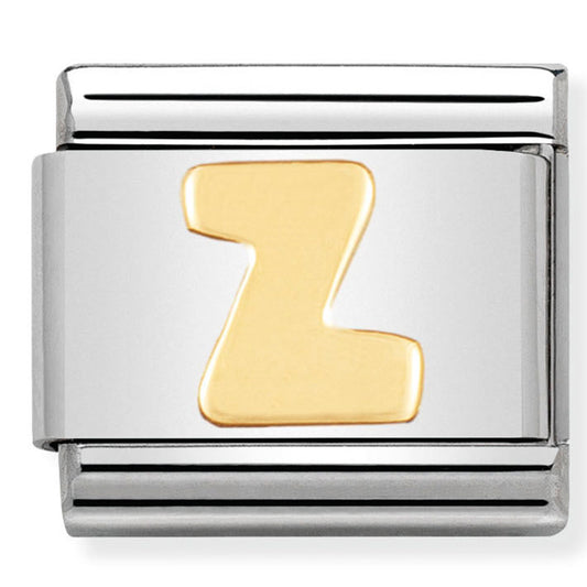 NOM-030101 26- LETTERS composable classic st/st & 18ct gold (Letter Z)