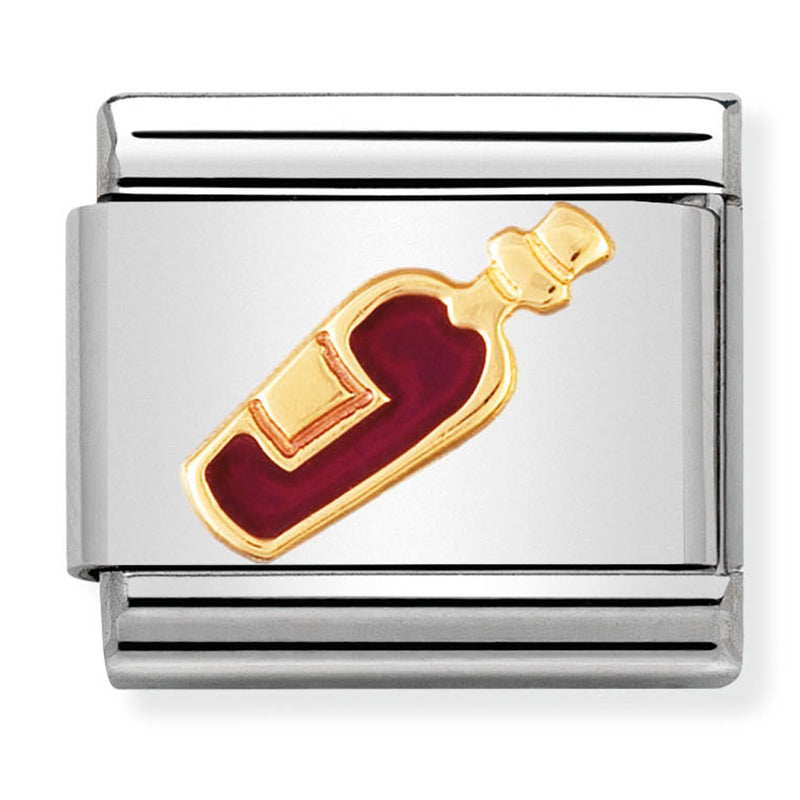 Classic Drinks St/Steel Enamel And 18Ct Gold R