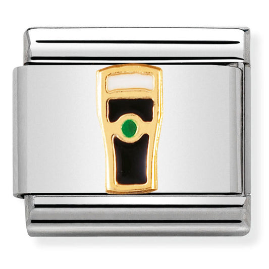 Classic Uk St/Steel Enamel And 18Ct Gold Guine