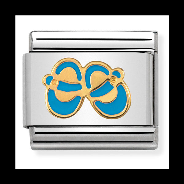 Classic Daily Life St/Steel Enamel And 18Ct Gold