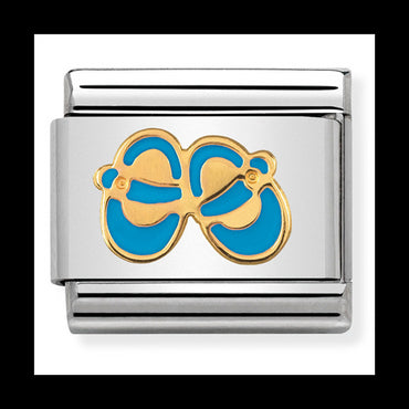 Classic Daily Life St/Steel Enamel And 18Ct Gold