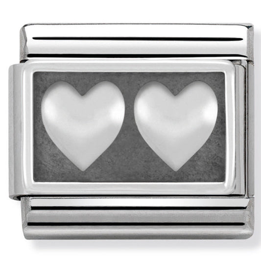 Comp Classic Plates Oxidised St/Steel And Silver